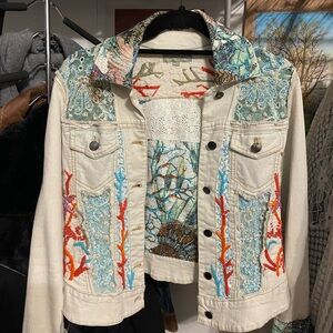 Antica Sartoria Embroidered Denim Jacket